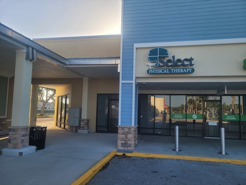 Outside front of building