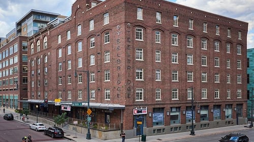 Exterior photo of Ent Credit Union LoDo Service Center in downtown Denver, Colorado.