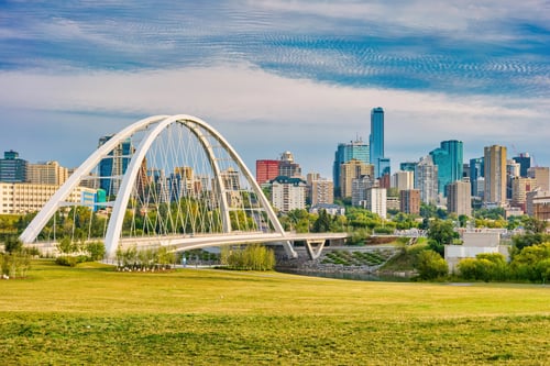 Walterdale Bridge in Edmonton, Alberta.