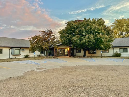 Exterior photo of West Winds Apartments in Scotland, SD.