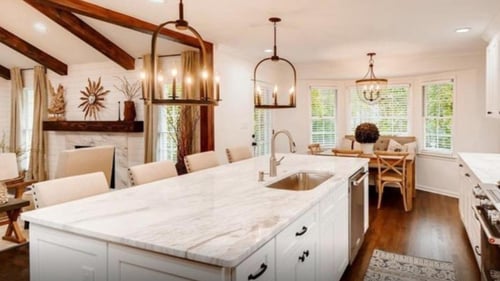 newly remodeled white kitchen