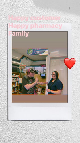 A pharmacist and patient at the Pharmacy