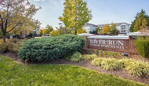 Entrance Sign at River Run Apartments in Woodbridge, VA