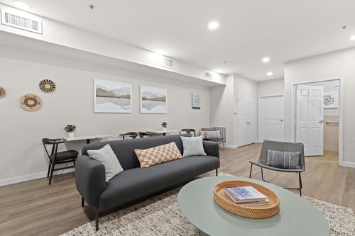 Living room at Switchback on Platte Apartments in Littleton, CO