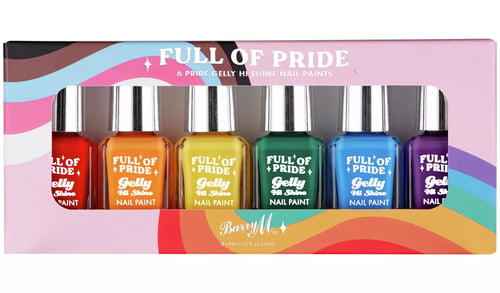 pack of 6 rainbow colours nail poish