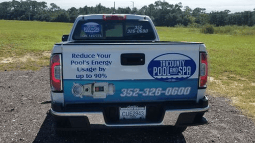 white company pickup truck