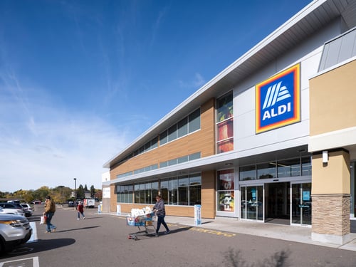 Retail space for lease in Roseville, Minnesota, Aldi