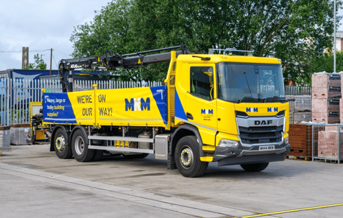 MKM Wolverhampton yellow HIAB truck