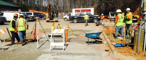 PKS Paving employees at a jobsite