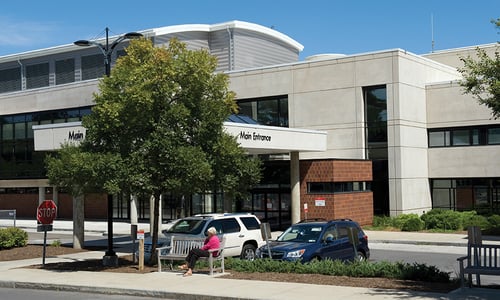 Exterior image of Cayuga Medical Center in Ithaca, NY which houses the Rochester Regional Health Sands-Constellation Heart Institute