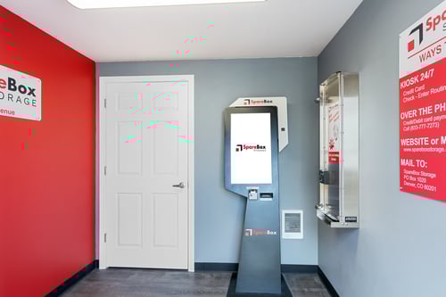 Rental Center interior displaying self-service rental kiosk in Rochester, NH