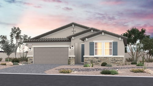 single-story 55+ home with garage