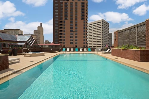 Swimming pool at Galtier Towers, St. Paul, MN, 55101