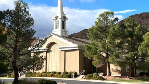 The Church of Jesus Christ of Latter-day Saints building in Gunlock, Utah, at 733 North Main Street.