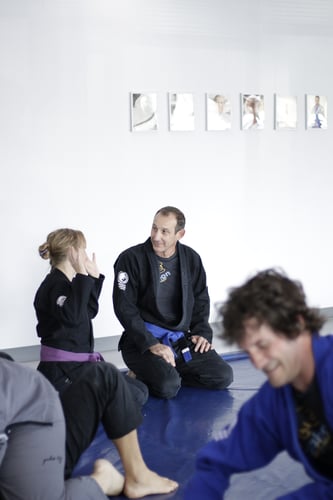 Photo of an instructor with a martial arts student at Mcmahon Training Center