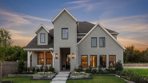 Exterior of the Cross Creek Meadows 55' Series model home in Ceina, TX.