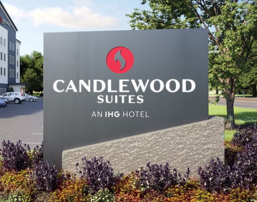 The entrance of the Candlewood Suites St. John's Conference Centre