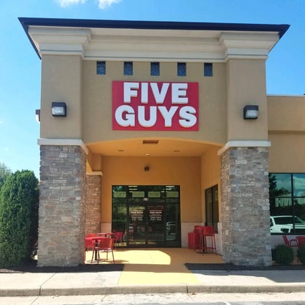 Five Guys at 579 Adams Drive in Winchester Virginia.
