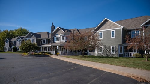 exterior photo of Aspirus Country Gardens Assisted Living Complex in Medford, WI
