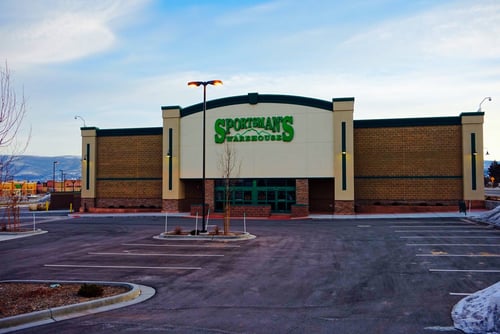 The front entrance of Sportsman's Warehouse in Heber City