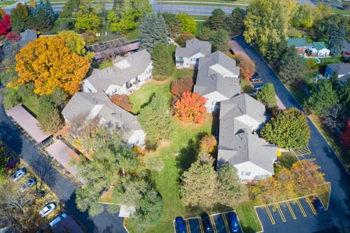 Top view of Plymouth Woods Apartments
