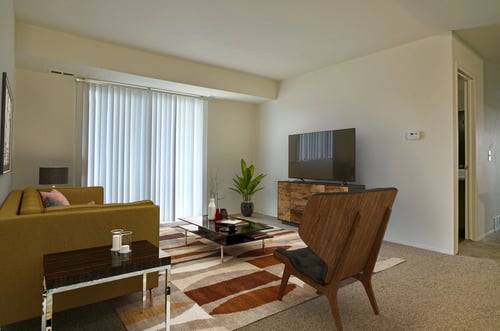 Living Room at Perry Place Apartments in Grand Blanc, MI 48439