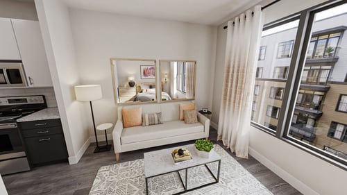 Living Room at Link Apartments® NoDa 36th in Charlotte, NC