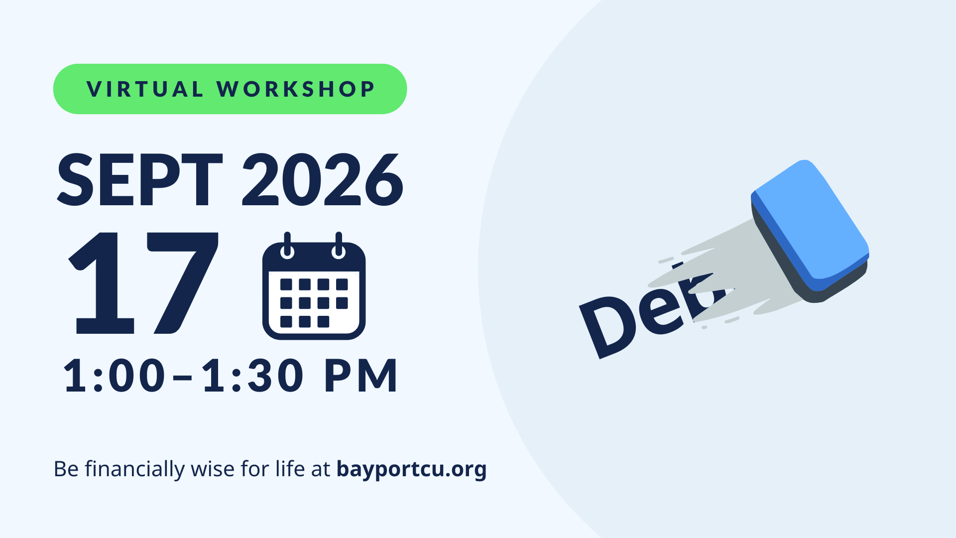 Erasing debt with 3rd parties on Sept 17, 2026