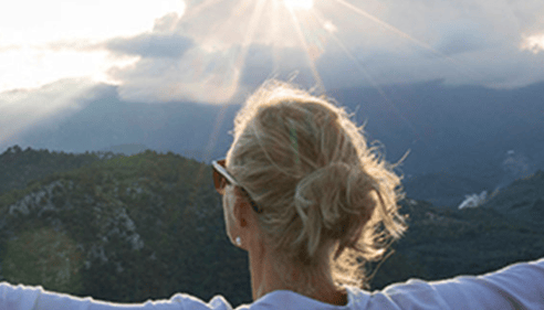 woman looking out at the horizon