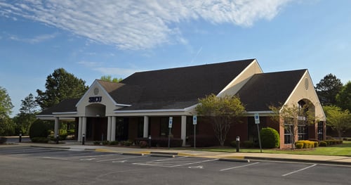 Outside view of the State Employees' Credit Union McGees Crossroads branch