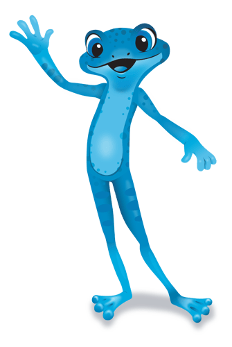 Freddie photo, bluefrog's helpful mascot