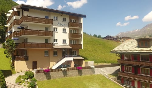 Ferienwohnungen Apartments Azur Saas-Fee von der Ostseite
