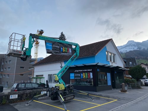 Arbeiten mit Hebebühne