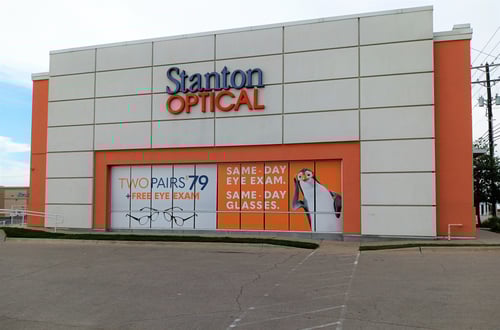 Storefront at Stanton Optical store in Waco, TX 76710