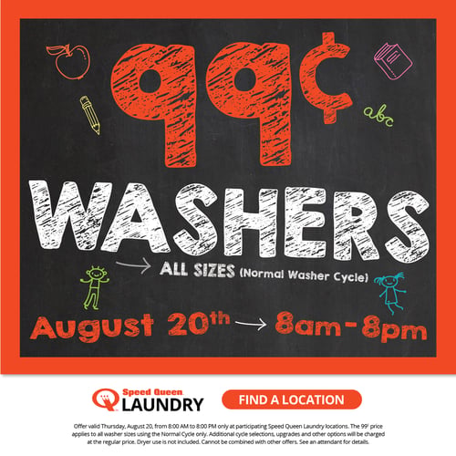 All Washers Just 99¢
