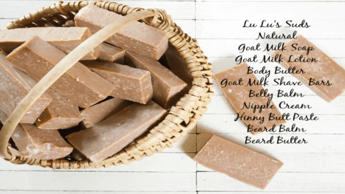 basket with handmade soaps