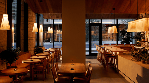 Interior of Neighbors Cafe.