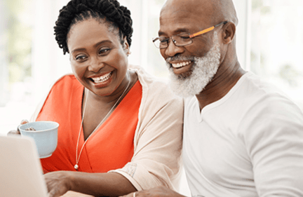 smiling grandparents