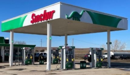 Sinclair Gas Station Fueling Island