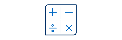 Mathematical operations icon.