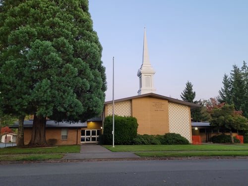 The Shelton, WA chapel of The Church of Jesus Christ of Latter-day Saints