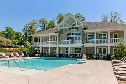 Swimming Pool at Skyland Exchange Apartments in Asheville, NC