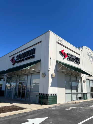 Exterior view of brooks city base financial center