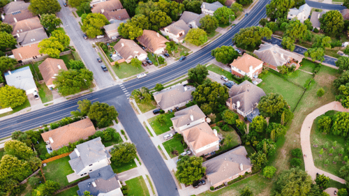 beautiful neighborhood of homes
