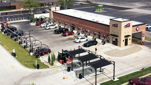 Aerial View of Decatur, Illinois Club Car Wash