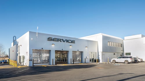 Exterior photo of the Lexus of Portland service center entrance