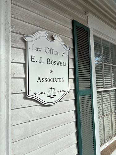 E.J. Boswell Law Office - front sign