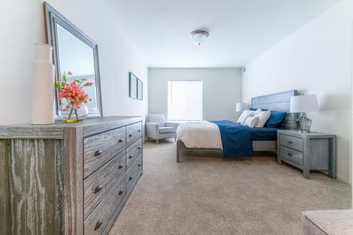 Bedroom at Oliver Apartments in Temperance, MI