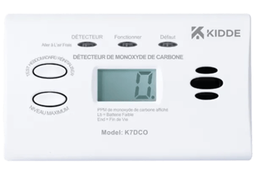 Détecteur de monoxyde de carbone avec écran numérique d'une autonomie de 10 ans