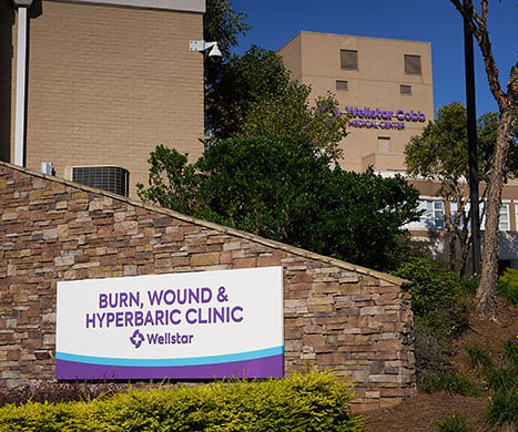 Wellstar Burn, Wound & Hyperbaric Clinic outside sign